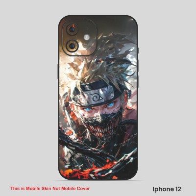 VYBE The Smart Choice iPhone 12 Naruto Embossed Mobile Skin(Rose Madder 21)