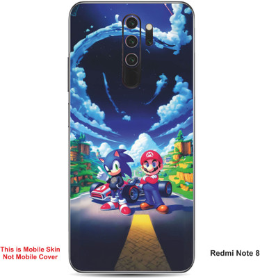 VYBE The Smart Choice Redmi Note 8 Sonic & Super Mario Embossed Mobile Skin(Blueberry A1)