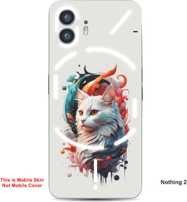 VYBE The Smart Choice Nothing 2 Cat Embossed Mobile Skin(Silver Chalice 6)
