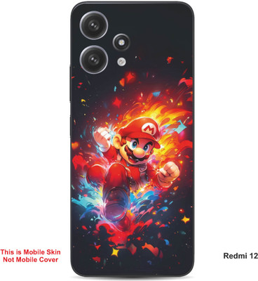 VYBE The Smart Choice Redmi 12 Super Mario Embossed Mobile Skin(Lava Red A1)