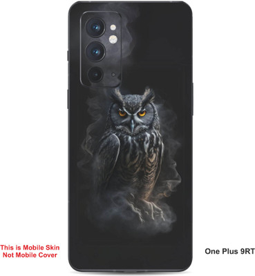 VYBE The Smart Choice One Plus 9RT Owl Embossed Mobile Skin(Dark Black 28)
