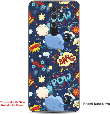 VYBE The Smart Choice Redmi Note 8 Pro Pow Embossed Mobile Skin(Glacier Blue A1)