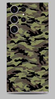 SkinoMania Samsung Galaxy S23 ultra Mobile Skin(Camo_Military-Green Multicolor Mobile skin)