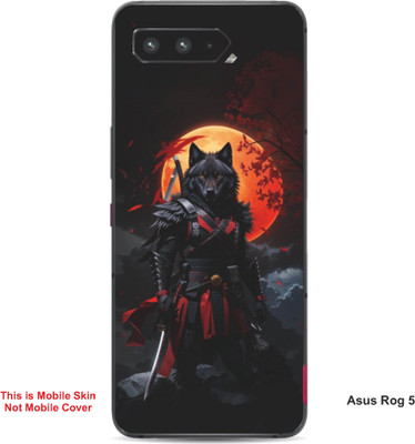VYBE The Smart Choice Asus Rog 5 Wolf Embossed Mobile Skin(Red & Orange 4)