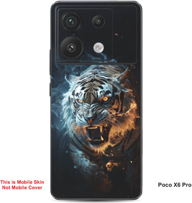 VYBE The Smart Choice Poco X6 Pro Tiger Embossed Mobile Skin(Congo Brow 2)