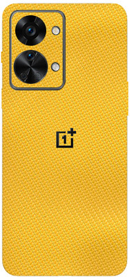 LAMHA One Plus Nord 2T 5G, one plus nord 2t 5g Mobile Skin(Ultra Super Yellow Carbon Fiber With High Matte Finish.)