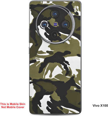 VYBE The Smart Choice Vivo X100 Camouflage Embossed Mobile Skin(Green Brown 18)