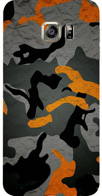 AsSkin Samsung Galaxy S6 Edge Plus, samsung s6 edge plus, Samsung Mobile Skin(Ultra Super Military Orange Camoflage With High Matte Finish.)