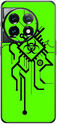 FCS OnePlus 11 5G Printed Back Skin: Green Tato Mobile Skin(Green Tato Skin)