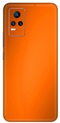 Vcare GadGets Vivo Y21e 5 G Mobile Skin(Metallic Orange Shining)