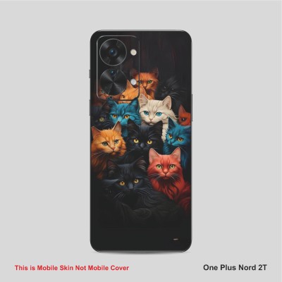 VYBE The Smart Choice One Plus Nord 2T Cat Mobile Skin Mobile Skin(Bluish Purple 23)