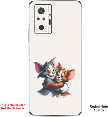 VYBE The Smart Choice Redmi Note 10 Pro Tom & Jerry Embossed Mobile Skin(Soft Peach A1)