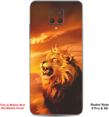 VYBE The Smart Choice Redmi Note 9 Pro Lion Embossed Mobile Skin(Brownish Orange 16)