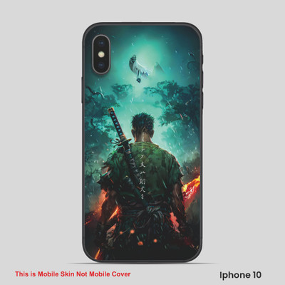 VYBE The Smart Choice iPhone 10 Anime Embossed Mobile Skin(Desert Sand 12)