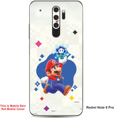 VYBE The Smart Choice Redmi Note 8 Pro Super Mario Embossed Mobile Skin(Mid Blue A1)