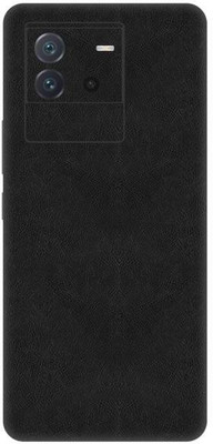 Vcare GadGets iQOO Neo 6 5G Black Leather Back Side Premium Mobile Skin(Black Leather)