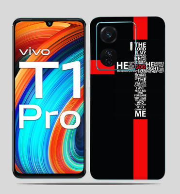 SkinoMania Vivo T1 Pro (5g) Mobile Skin(Red-Cross Multicolor Mobile skin)
