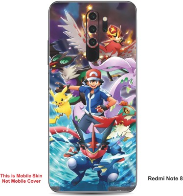 VYBE The Smart Choice Redmi Note 8 Pokemon Embossed Mobile Skin(MultiColour A1)