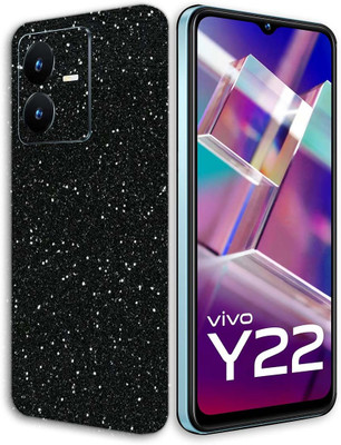 BugguSkin VIVO Y22 Mobile Skin(Ultra Super Black Gliter Skin With High Matte Finish.)