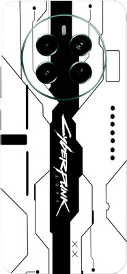 SkinoMania realme Narzo 70 Pro 5G Premium Vinyl Mobile Skin (Multicolor) Mobile Skin(Simple-White-Cyber)