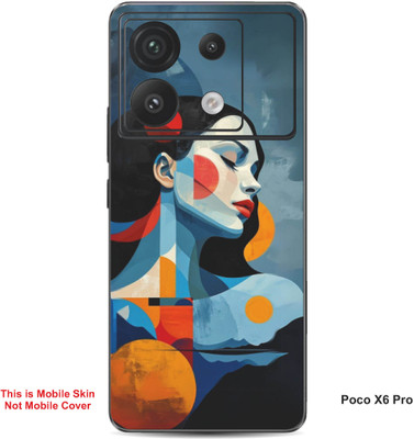 VYBE The Smart Choice Poco X6 Pro Pattern Embossed Mobile Skin(Moonstone Blue 1)