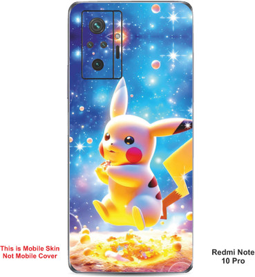 VYBE The Smart Choice Redmi Note 10 Pro Pikachu Embossed Mobile Skin(Denim Blue A1)