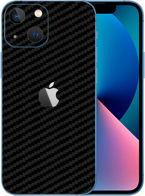 candeal mart Apple iphone 13 mini carbon fiber 3D back skin/ Protective film / Back sticker Mobile Skin(Black)