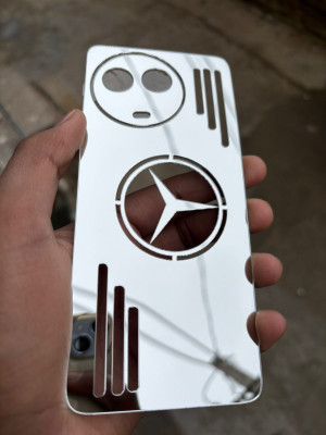 TWUAOP REALME 11 5G MIRROR BACK PANNEL ACRYLIC SHEET MERO STAR Mobile Skin(Silver)