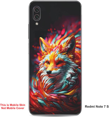 VYBE The Smart Choice Redmi Note 7 S Wolf Embossed Mobile Skin(Bee Yellow 12)