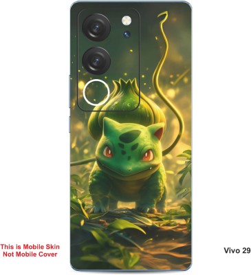 VYBE The Smart Choice Vivo V29 Bulbasaur Pokemon Embossed Mobile Skin(Medium Forest Green B6)