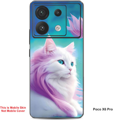 VYBE The Smart Choice Poco X6 Pro Cat Embossed Mobile Skin(Pink Swan 2)