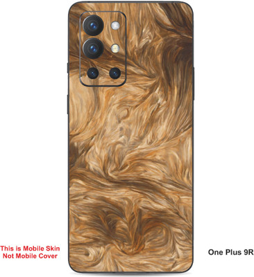 VYBE The Smart Choice One Plus 9R Abstract Embossed Mobile Skin(Dark Pastel Red A6)