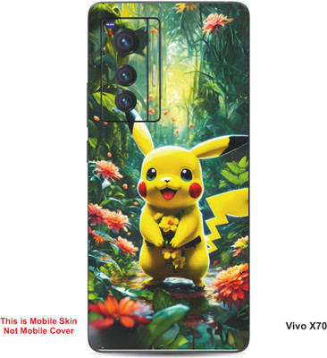 VYBE The Smart Choice Vivo X70 Pikachu Embossed Mobile Skin(Light Tan B10)