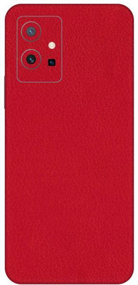 Vcare GadGets Red Leather vivo Y75 5G Mobile Skin(Red Leather)