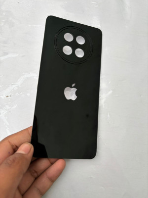 TWUAOP REALME 12 5G ACRYLIC MIRROR BACK PANNEL Mobile Skin(Black)