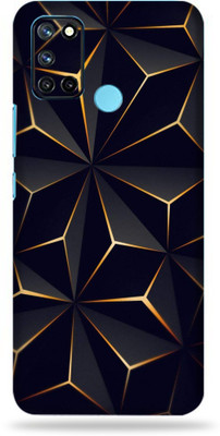 LAMHA Realme 7i Mobile Skin(Ultra Super Black Abstract Shape High Matte Finish.)