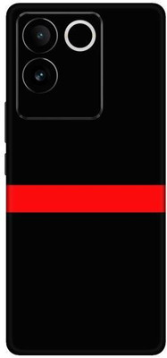 Vcare GadGets Black Red Strip L1 Vivo T2 Pro 5G Mobile Skin(Multicolor)