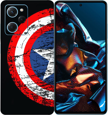 SkinoMania POCO X5 Pro 5G Mobile Skin(Multicolor Captain-America-Shield)