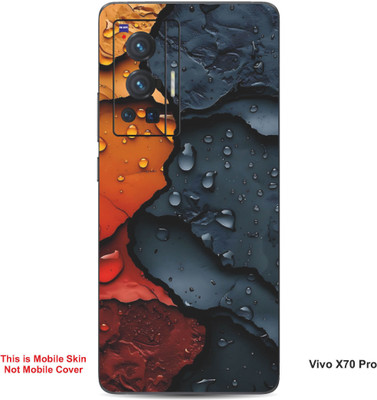 VYBE The Smart Choice Vivo X70 Pro Art Embossed Mobile Skin(Gunmetal 13)