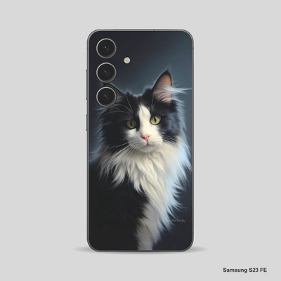 VYBE The Smart Choice Samsung S23 FE Cat Mobile Skin Mobile Skin(Dark Grey 33)