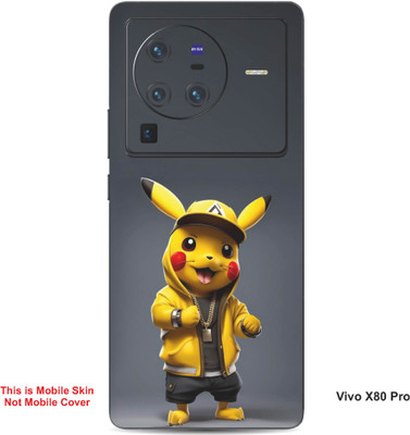 VYBE The Smart Choice Vivo X80 Pro Pokemon Embossed Mobile Skin(Banana Yellow B13)