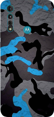 BUGGU Motorola Moto G8 power Lite Mobile Skin(Ultra Super Camouflage Military Blue Skin With High Matte Finish)