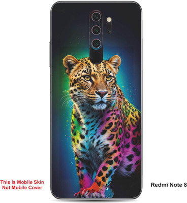 VYBE The Smart Choice Redmi Note 8 Leopard Embossed Mobile Skin(Dirty Blue 15)