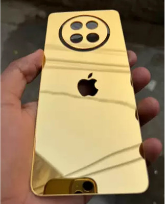 Mokteck POCO C75 5G Gold Mirror Finish Back Panel Mobile Skin(Gold)