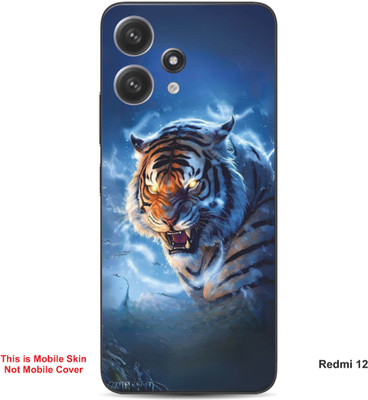 VYBE The Smart Choice Redmi 12 Tiger Embossed Mobile Skin(Moonstone Blue 7)