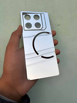MOKPLZ INFINIX GT 20 PRO MOBILE SKIN SILVER MIRROR BACK PANNEL ACRYLIC SHEET Mobile Skin(Silver)