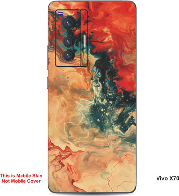 VYBE The Smart Choice Vivo X70 Abstract Embossed Mobile Skin(Persian 12)