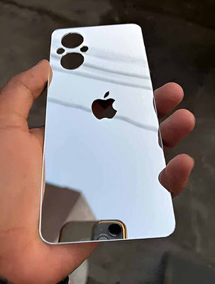 MOKPLZ OPPO F21 PRO 5G MOBILE SKIN MIRROR BACK PANNEL ACRYLIC SHEET Mobile Skin(Silver)