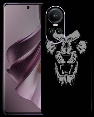 BugguSkin OPPO Reno10 5G Mobile Skin(Ulltra Super Annoyed Black Lion Skin With High Matte Finish., Mobile Skin (Back+Side+Camera))