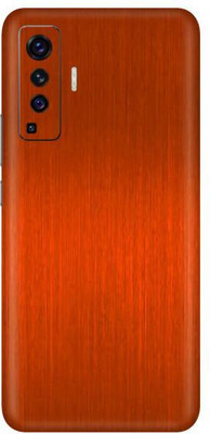 Vcare GadGets Vivo X50 Mobile Skin(Orange Brushed)